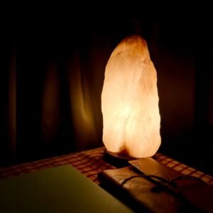 Glowing Himalayan salt lamp
